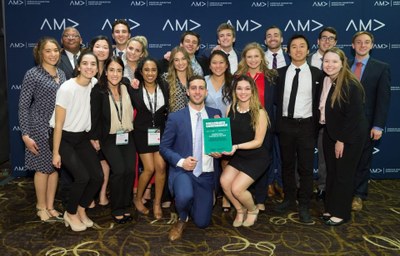 Picture of Penn State chapter of the American Marketing Association club at the national conference.
