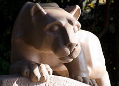 Portrait of the Nittany Lion Shrine.